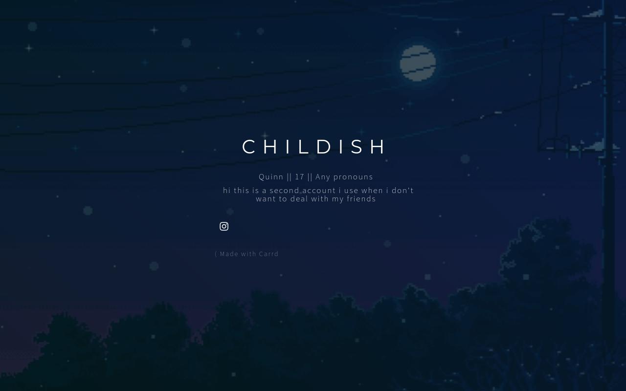 Carrd profile picture for @childish